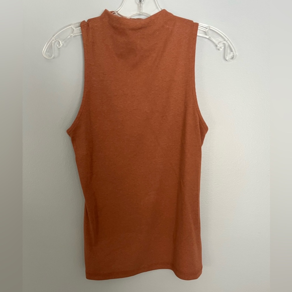 A New Day Ribbed Rust Colored Tank Tank - Picture 2 of 5